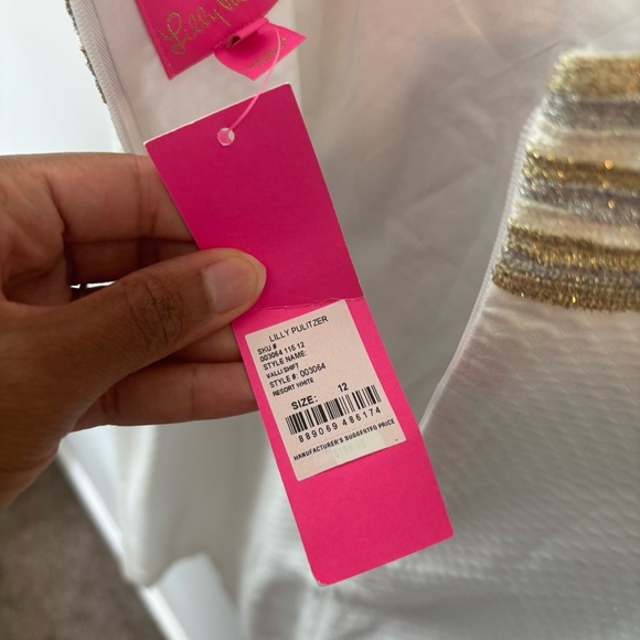 Lilly Pulitzer Valli Shift Dress Resort White Size 12 - Picture 7 of 10